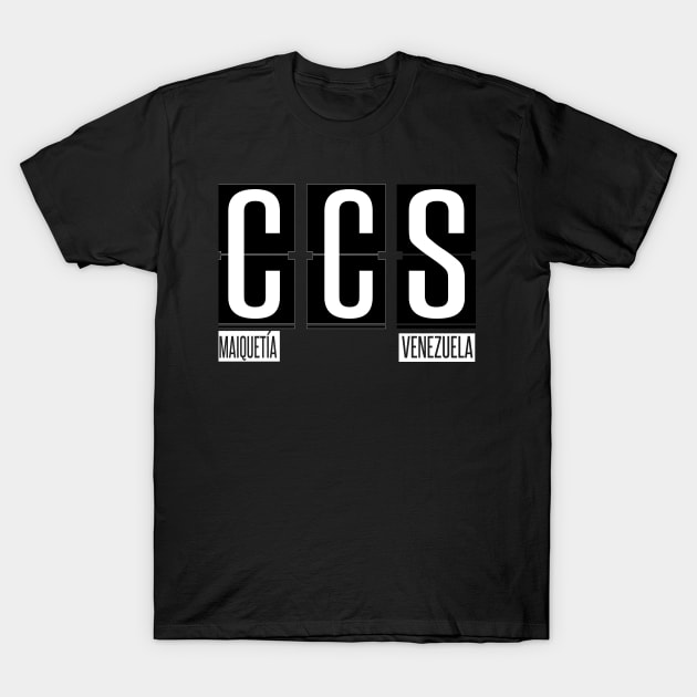 CCS - Maiquetia Airport Code Souvenir or Gift Shirt Apparel T-Shirt by HopeandHobby